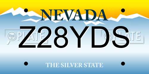 Z28YDS Nevada License Plate