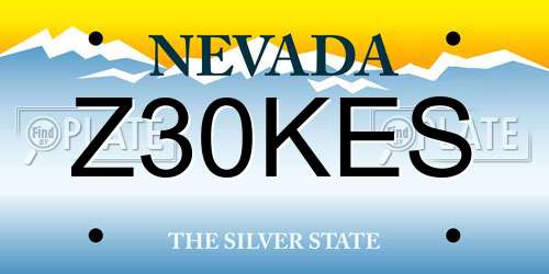 Z30KES Nevada License Plate