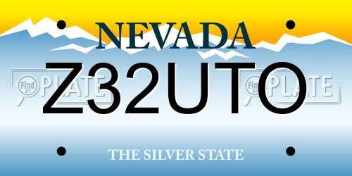 Z32UTO Nevada License Plate