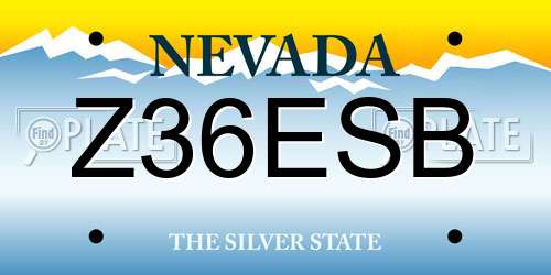 Z36ESB Nevada License Plate