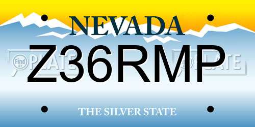 Z36RMP Nevada License Plate