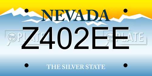 Z402EE Nevada License Plate