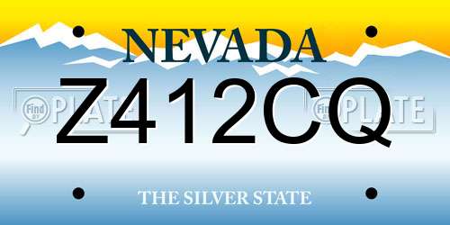 Z412CQ Nevada License Plate