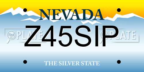 Z45SIP Nevada License Plate