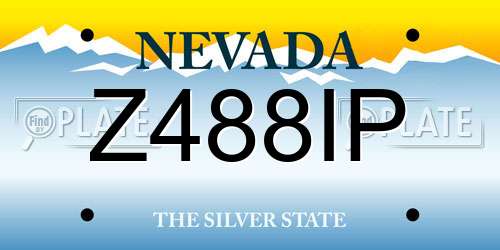 Z488IP Nevada License Plate