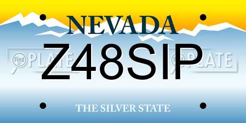 Z48SIP Nevada License Plate