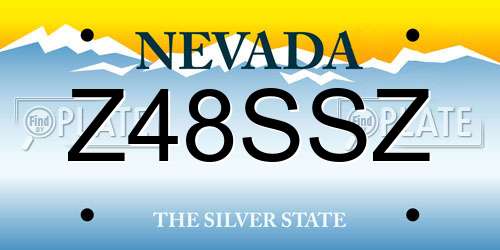 Z48SSZ Nevada License Plate