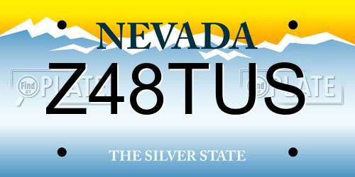 Z48TUS Nevada License Plate