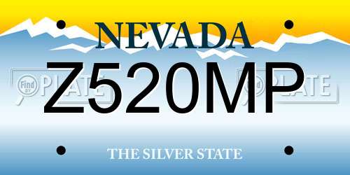 Z520MP Nevada License Plate