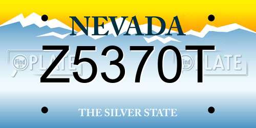Z5370T Nevada License Plate