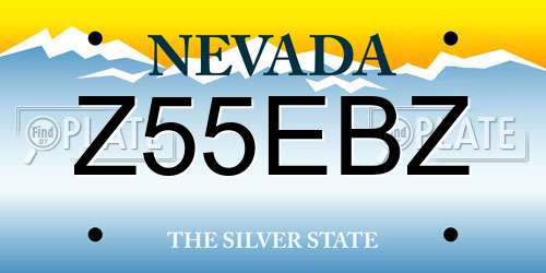 Z55EBZ Nevada License Plate