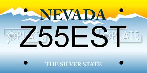 Z55EST Nevada License Plate