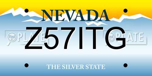 Z57ITG Nevada License Plate