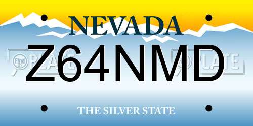 Z64NMD Nevada License Plate