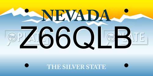 Z66QLB Nevada License Plate
