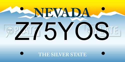 Z75YOS Nevada License Plate