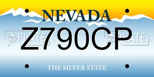 Z790CP Nevada License Plate