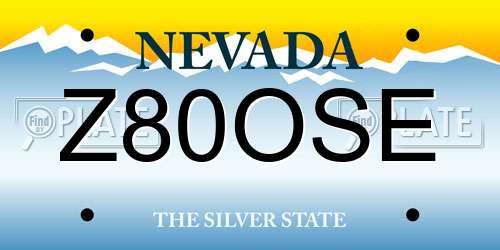 Z80OSE Nevada License Plate