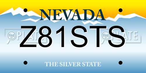 Z81STS Nevada License Plate