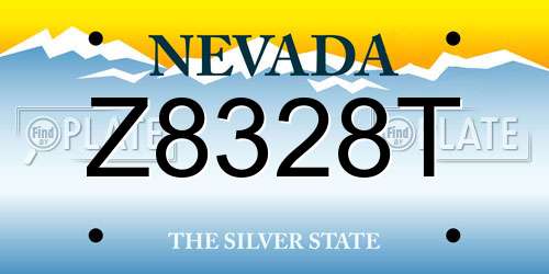 Z8328T Nevada License Plate