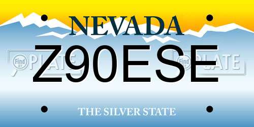Z90ESE Nevada License Plate
