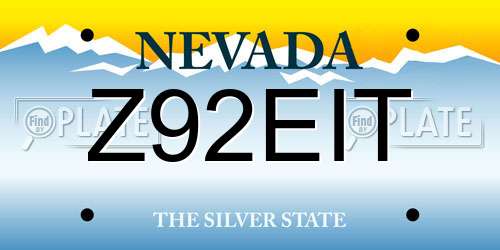 Z92EIT Nevada License Plate
