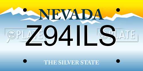Z94ILS Nevada License Plate