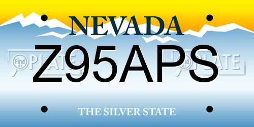 Z95APS Nevada License Plate