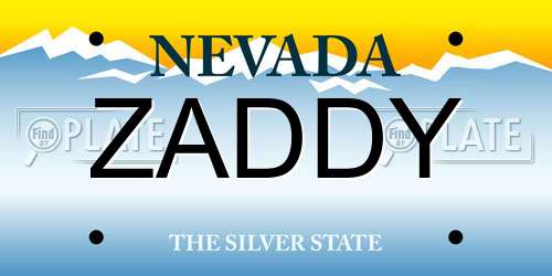 ZADDY Nevada License Plate