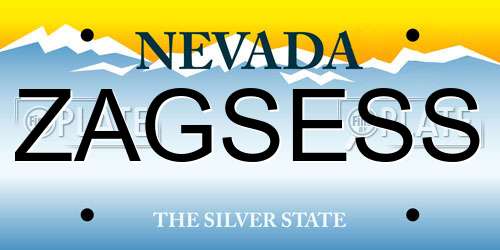 ZAGSESS Nevada License Plate