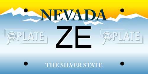 ZE Nevada License Plate