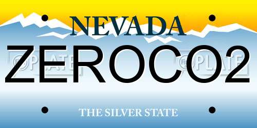 ZEROCO2 Nevada License Plate