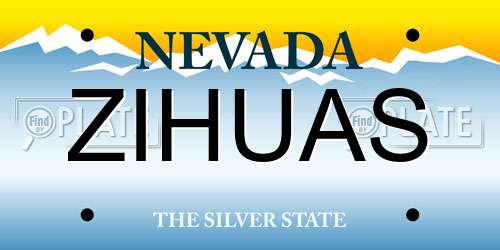 ZIHUAS Nevada License Plate