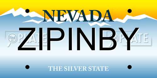 ZIPINBY Nevada License Plate
