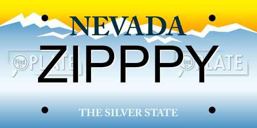 ZIPPPY Nevada License Plate
