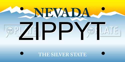 ZIPPYT Nevada License Plate