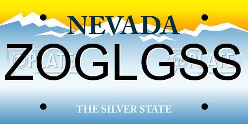 ZOGLGSS Nevada License Plate