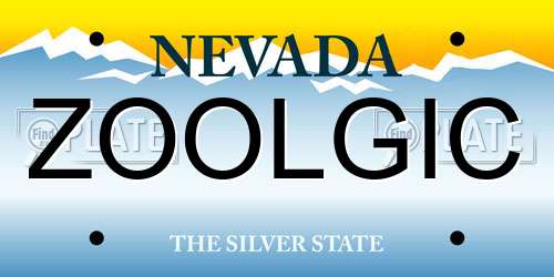 ZOOLGIC Nevada License Plate