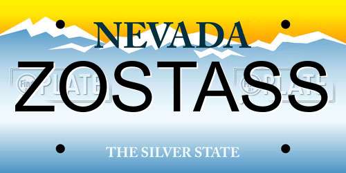 ZOSTASS Nevada License Plate