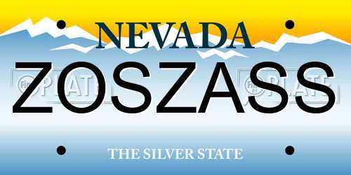 ZOSZASS Nevada License Plate