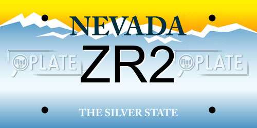 ZR2 Nevada License Plate