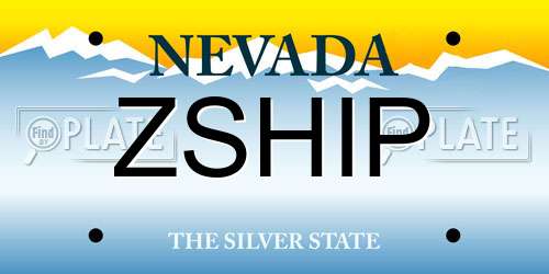 ZSHIP Nevada License Plate