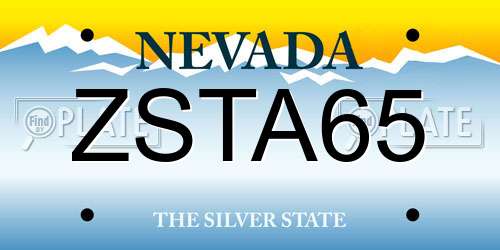 ZSTA65 Nevada License Plate