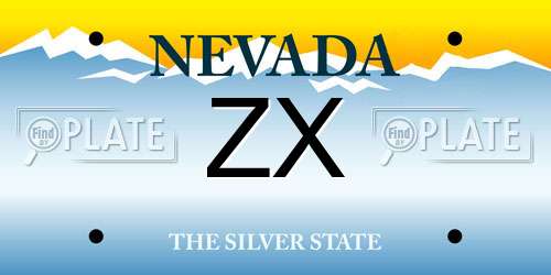 ZX Nevada License Plate