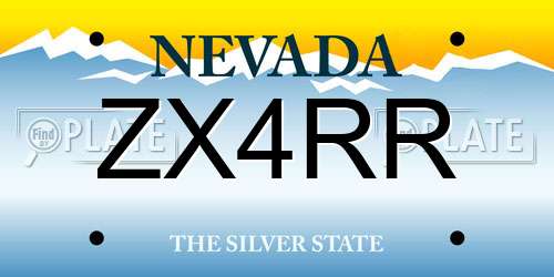 ZX4RR Nevada License Plate