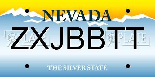 ZXJBBTT Nevada License Plate