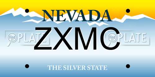 ZXMC Nevada License Plate