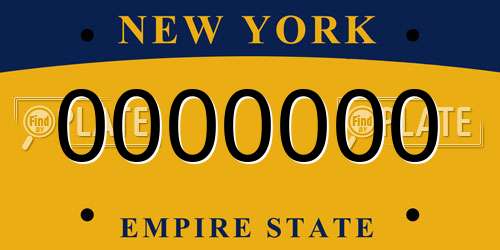 0000000 New York License Plate