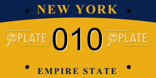010 New York License Plate
