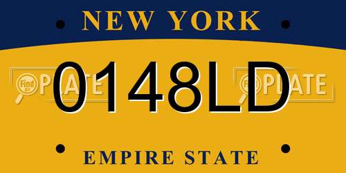 0148LD New York License Plate